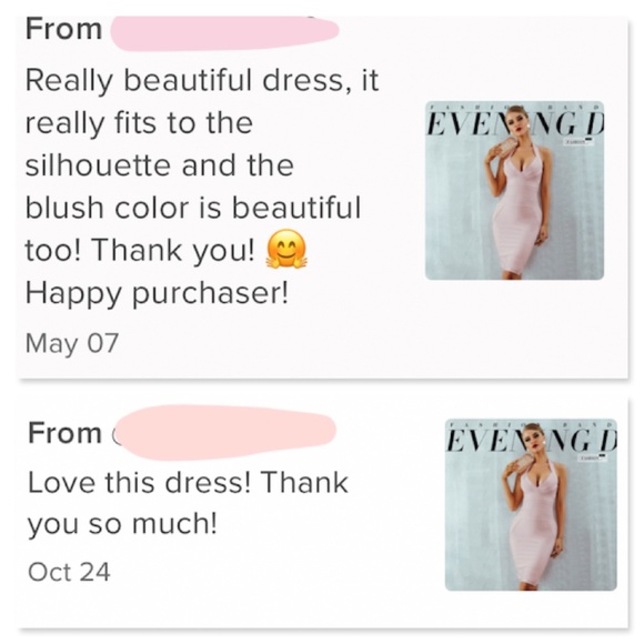 Bandage V-Neck Bodycon Dress in Blush Pink - Picture 7 of 9